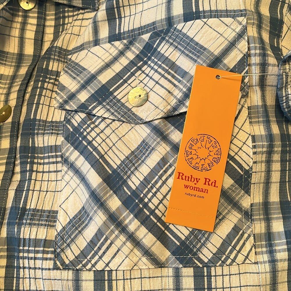 Ruby Rd. Button Front Shirt Collar Light Weight P… - image 3
